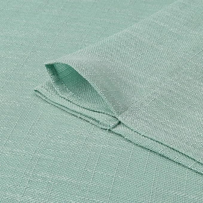 Chyhomenyc Aqua Green Semi Sheer Curtains 96 Inches Long 2 Panels - Image 7