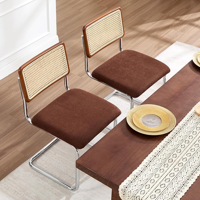 Zesthouse Rattan Dining Chairs Set of 2, Mid Century Modern Dining Room Chairs - Image 7