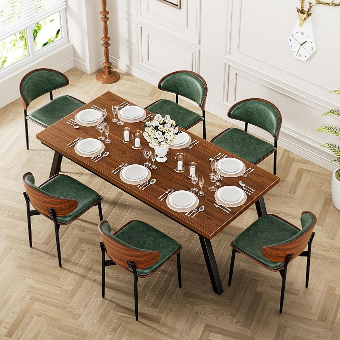 YaFiti Dining Chairs Set of 6, Dining Room and Kitchen Chairs, Mid Century by YaFiti