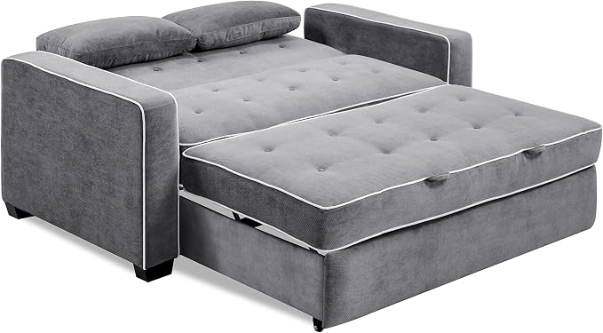 Serta Ainsley 66.5" Convertible Sleeper Loveseat, Full Size, Dreamcoil Comfort - Image 3