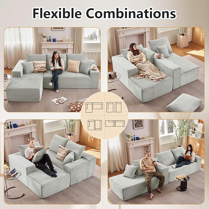 107.5" Cloud Sectional Couch - Image 3