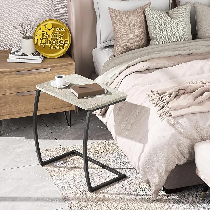 SRIWATANA Side Table, End Table, Vintage C-Shaped Couch Table - Image 5