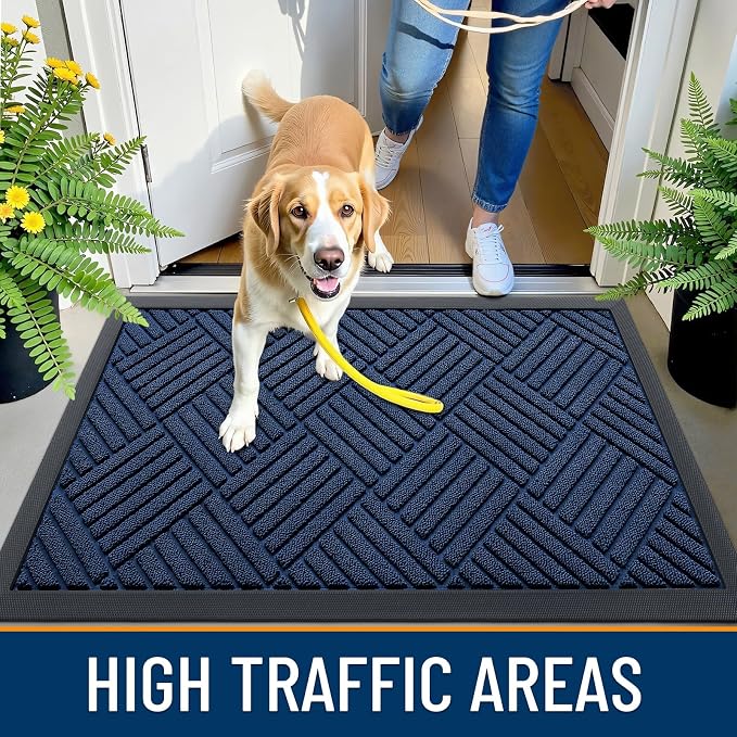 OLANLY Front Door Mat Outside Entrance 71x23, Heavy Duty Sturdy Natural Rubber - Image 5