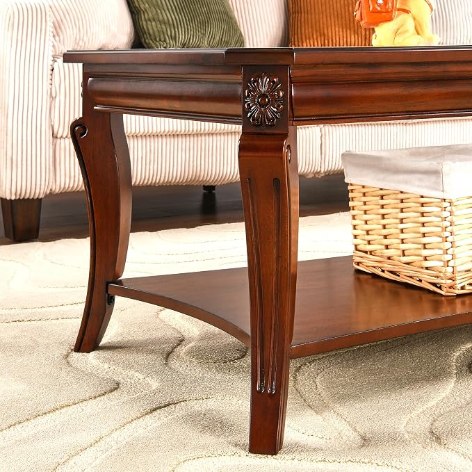 LEEMTORIG Vintage Glass Top Coffee Table - Image 6
