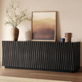 70" Fluted TV Stand for TVs Up to 50/55/65/75", Mid-Century Modern by BEDEEP