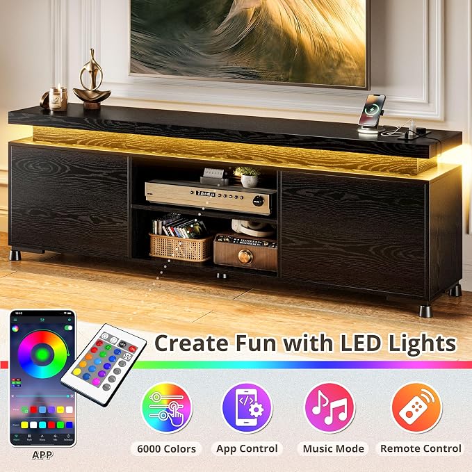 IRONCK TV Stand for TVs 85 inch, Entertainment Center - Image 4