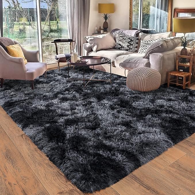 Rugs for Living Room 10x14, Soft Shaggy Modern Shag Area Rug for Bedroom by Quntue