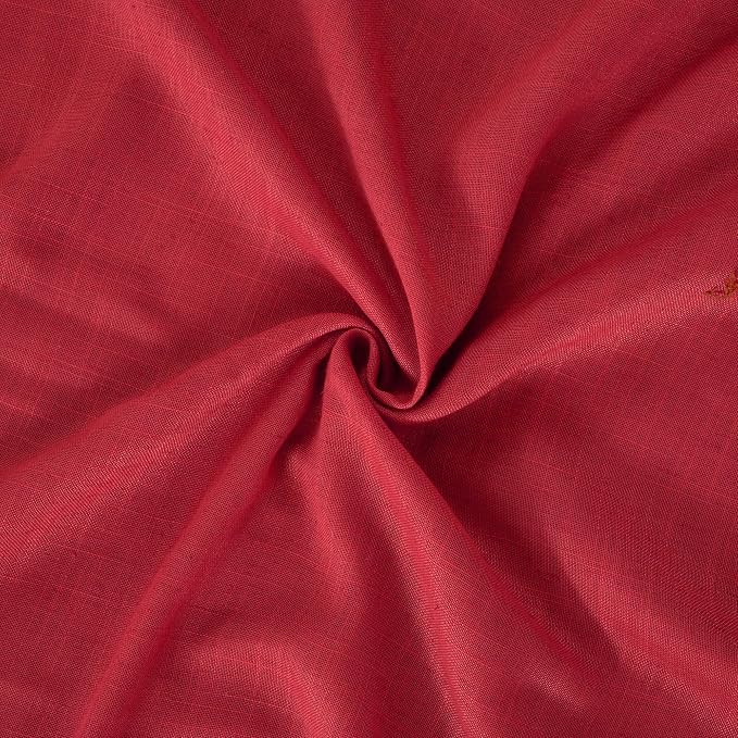 BGment Red Linen Curtains 90 Inch Length - Image 9