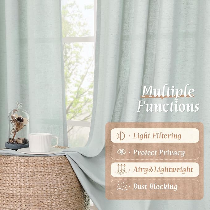 LAMIT Linen Blended Curtains 72 inch - Image 9