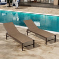Crestlive Products Lounge Chair Outdoor Set of 2, Aluminum Pool Chaise Lounge by CrestliveProducts