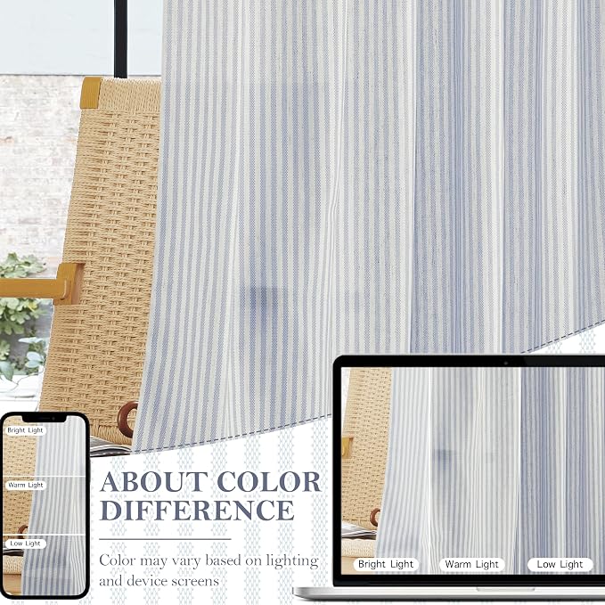 RYB HOME Kitchen Curtains 36 inch Length - Image 3