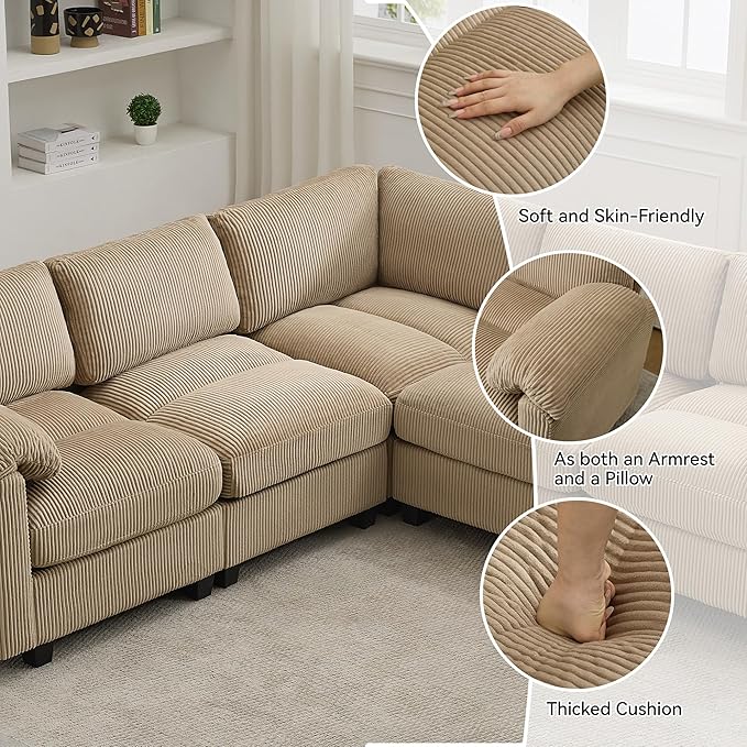 87'' U-Shaped Sectional Sofa - Image 3