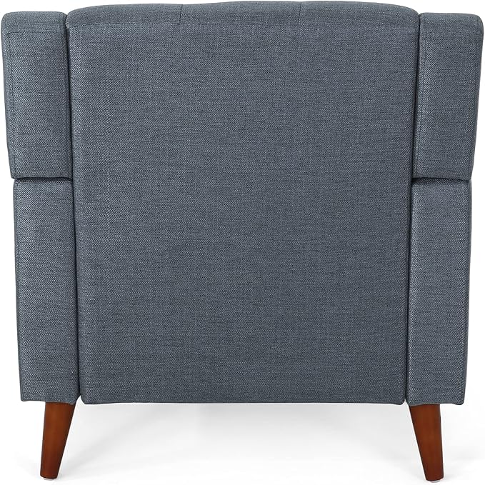 Christopher Knight Home Evelyn Mid Century Modern Fabric Arm Chair, Dark Gray - Image 9