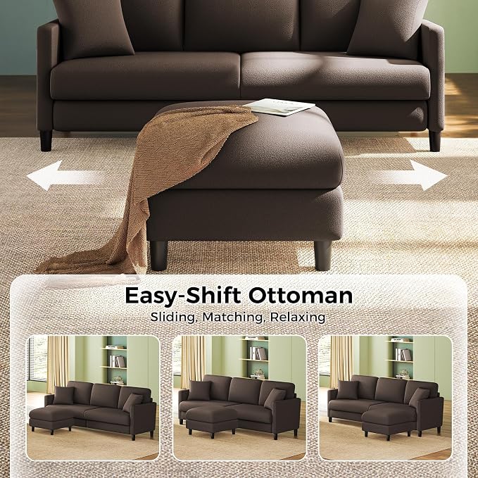 Welzona 83" Couches for Living Room, Teddy Sofa Couch - Image 3