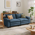 LINSY HOME 90" Modular Cloud Love Seat Sofa, Corduroy Soft Sectional Couch by LINSYHOME