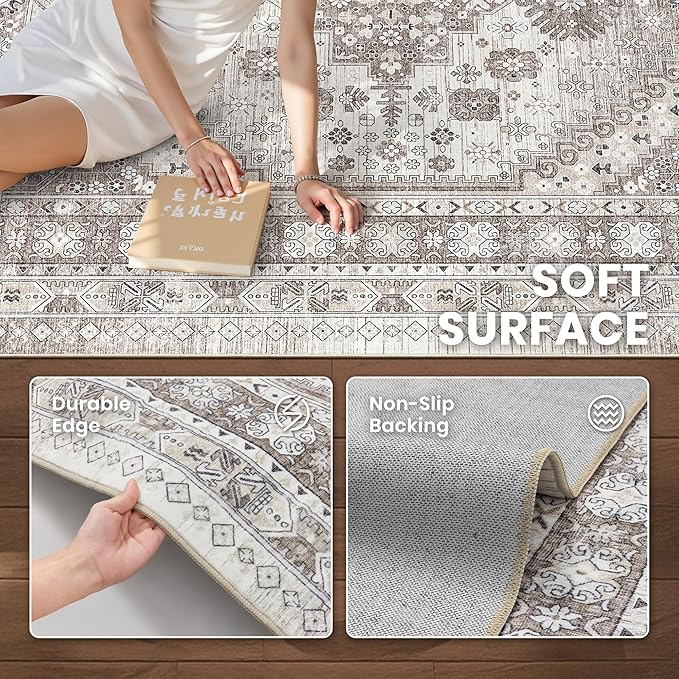 zesthome 2x3 Entryway Rug, Soft Washable Rugs, Non Slip Area Rug, Stain - Image 6