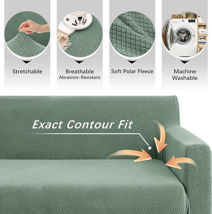 Arfntevss Stretch Sectional Couch Covers L Shaped Corner Sectional Sofa Cover - Image 5