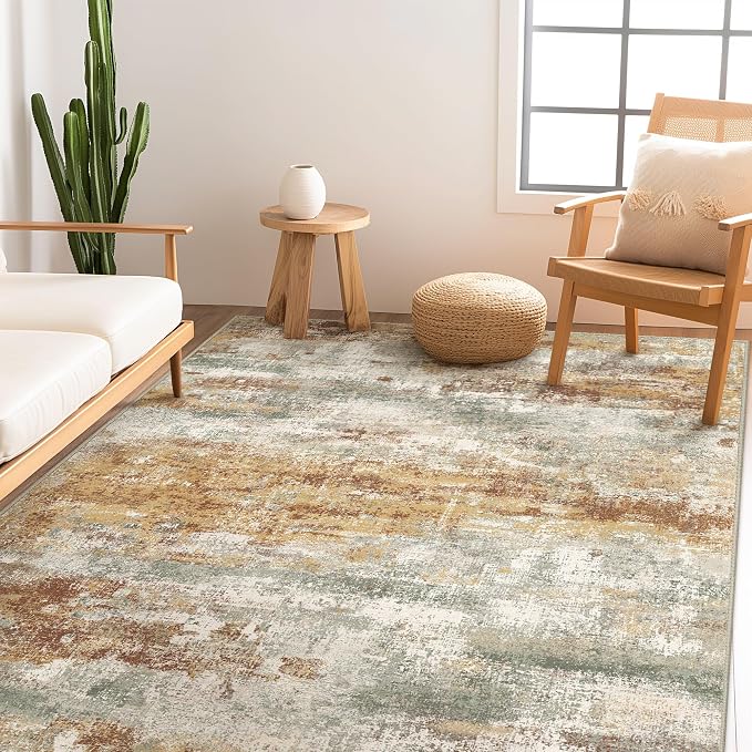 Area Rugs 8x10 for Living Room Bedroom, Modern Abstract Machine Washable Rug - Image 3