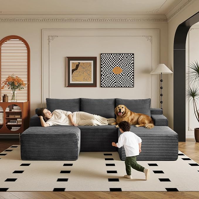 96" Sectional Couches for Living Room Cloud Couch Sofa - Image 7