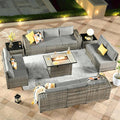 ovios 13 Pieces Patio Furniture Set, Outdoor Wicker Sectional Sofa by OVIOS