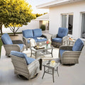 ovios 8-Piece Patio Furniture Set, Outdoor Wicker Sofa by OVIOS