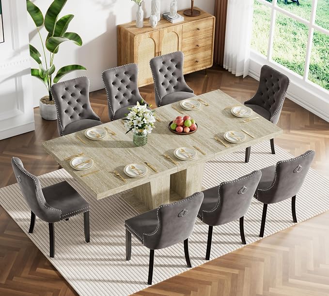 Henf 9 Pieces Extendable Dining Table Set - Image 2
