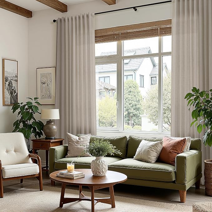 Nanspring Cobblestone Linen Curtains - Image 8