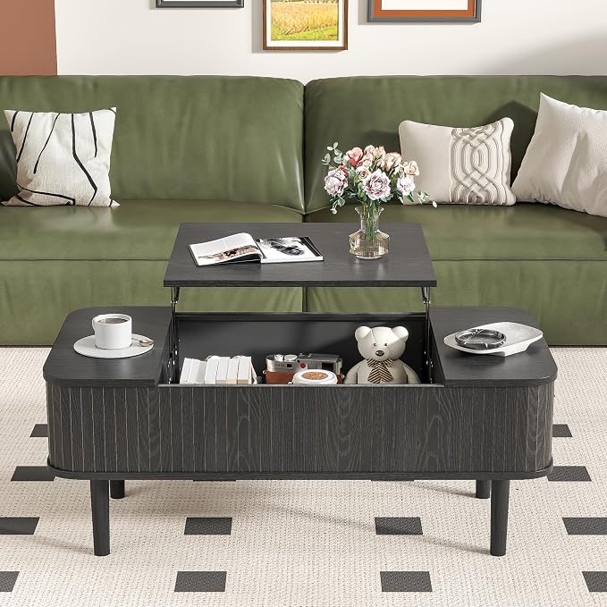 Fluted Lift Top Coffee Table - Image 7