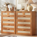 LEYAOYAO Rattan Dresser for Bedroom, Modern 6 Drawers Boho Dressers by LEYAOYAO-Findtheshiningpointofyourideallife%EF%BC%81