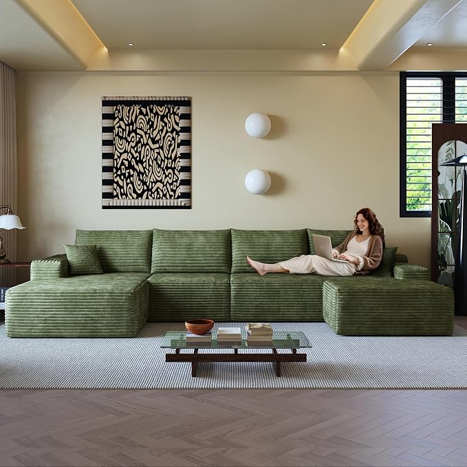 AUGOP 136" Sectional Couches for Living Room Modern Modular Sofa by AUGOP