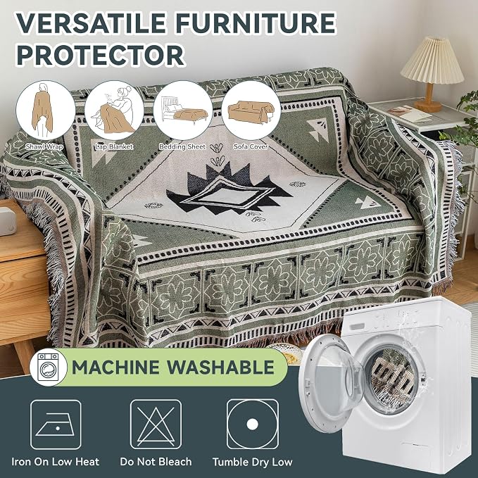 VClife Boho Sofa Cover Large Couch Cover - Image 6