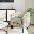 BELLEZE Living Room Chair, Linen Round Accent Barrel Chair, Club Tub Sofa Chair by BELLEZE
