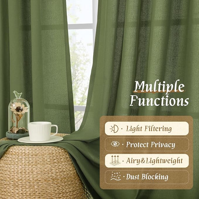 LAMIT Linen Blended Curtains 84 inch - Image 9