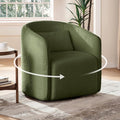 Oversized Boucle Swivel Accent Chair by CHICHOUSE