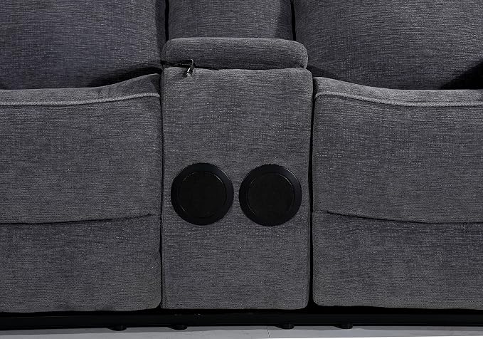 Betsy Furniture Soft Microfiber Manual Reclining Loveseat - Image 6