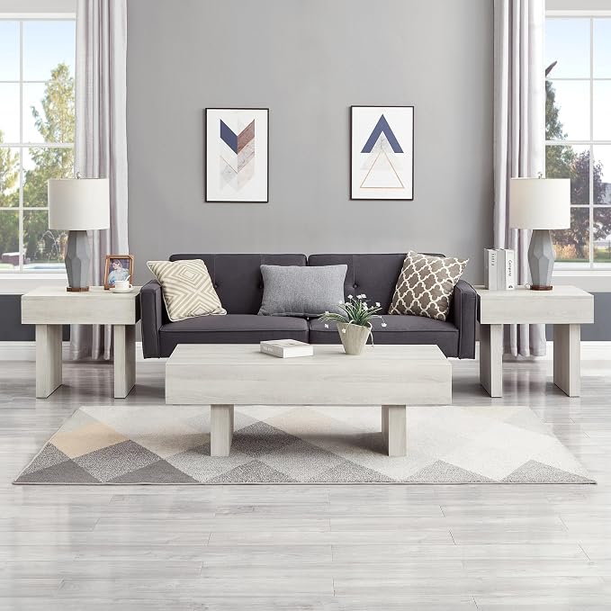 Roundhill Furniture Athens 3-Piece Set Modern Accent Coffee Table by RoundhillFurniture