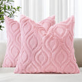 decorUhome Summer Throw Pillow Covers 24x24 Inch Set of 2, Soft Plush Faux Wool by decorUhome