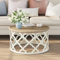 Farmhouse Coffee Table, French Country Round Coffee Table by KARLOTT