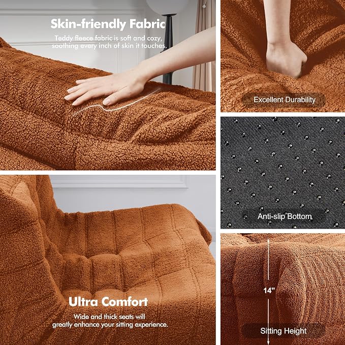 Bean Bag Loveseat Chair Big Sofa Beanbag Chair - Image 5