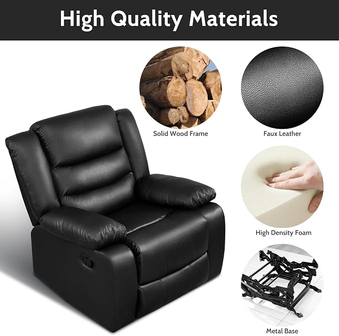 PrimeZone Oversized Rocker Recliner Chair - Image 7