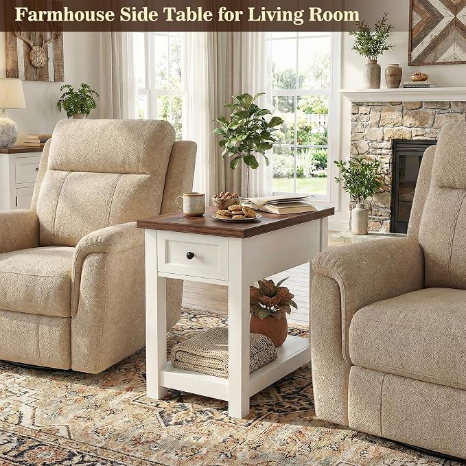 Narrow End Table with Charging Station - Image 4