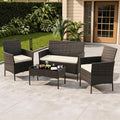 GAOMON 4-Piece Patio Furniture Set, Modern PE Rattan Conversation Set by GAOMON