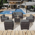 Outdoor Patio Furniture Set, 7 Pieces Outdoor Sectional Furniture Patio Sofa by ASJMR