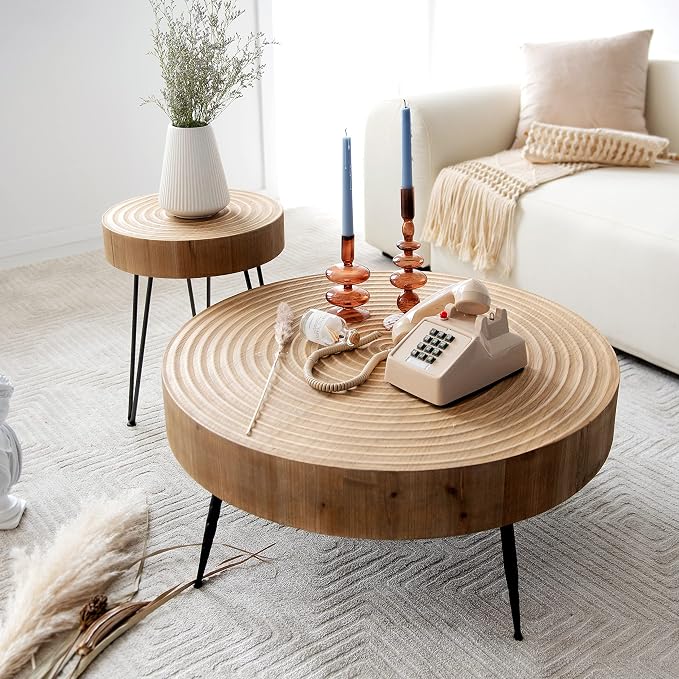2-Piece Boho Farmhouse Nesting Table - Image 8