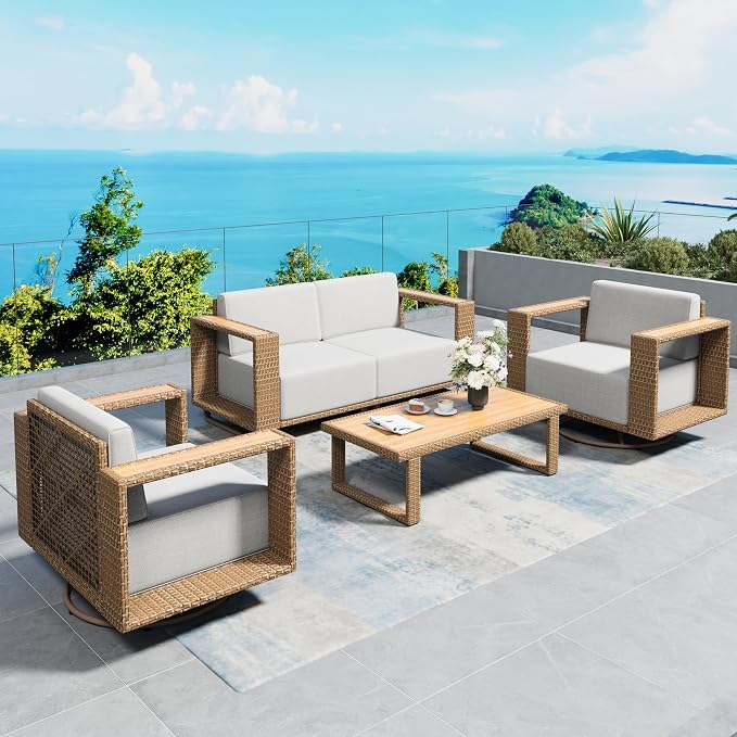 SUNSHINE VALLEY 4 Pieces Patio Furniture Set by SUNSHINEVALLEY