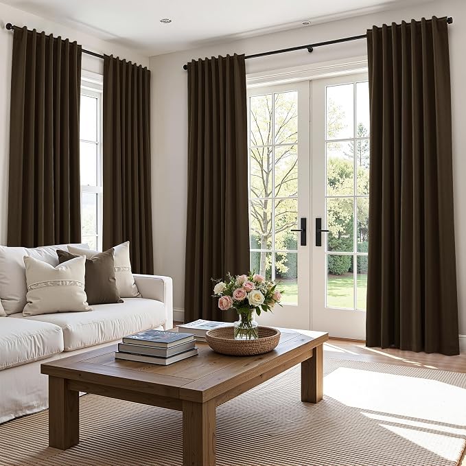 Guken 100% Blackout Curtains 120 Inch Length 2 Panels Set - Image 9