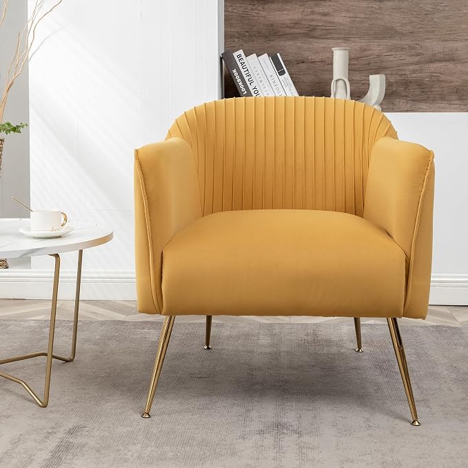 Container Furniture Direct Contemporary Velvet Accent Chairs - Image 4