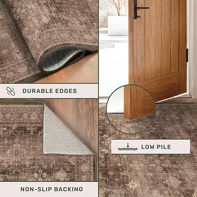 Hazo Haus Boho Taupe Brown Living Room Rug 8x10 - Image 5