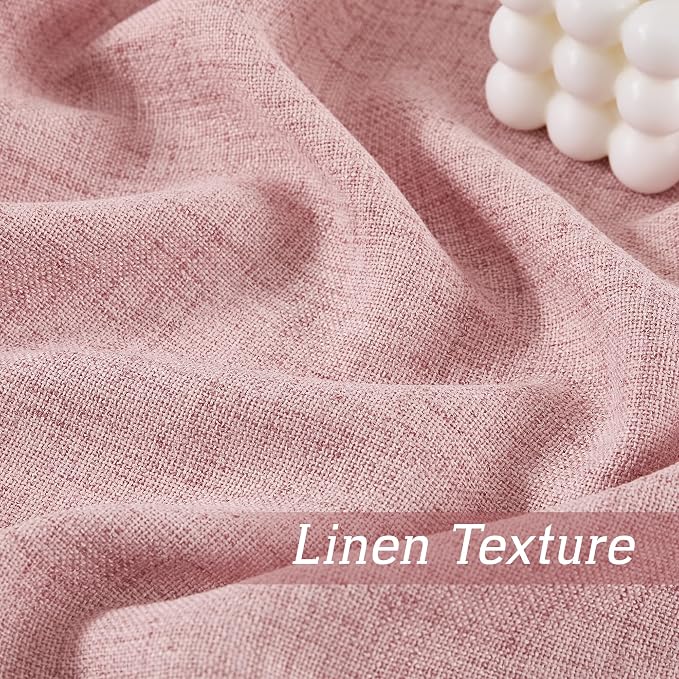RYB HOME Living Room and Bedroom Curtains and Drapes Linen Sheer, Light - Image 4