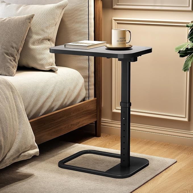 Kitstorack TV Tray Table, Adjustable Height & Rounded Metal Corners, Snack Table - Image 2